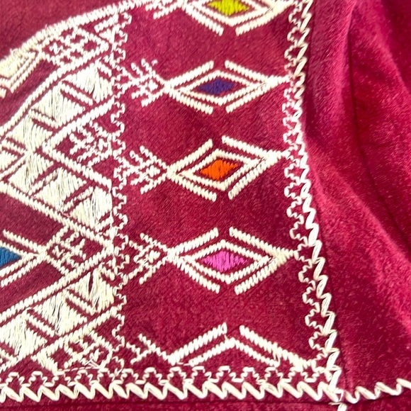 MADEWELL-Embroidered burgundy Women's Top - Picture 6 of 8